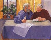 Max Buri Bauernapaar am Sonntagnachmittag oil painting reproduction